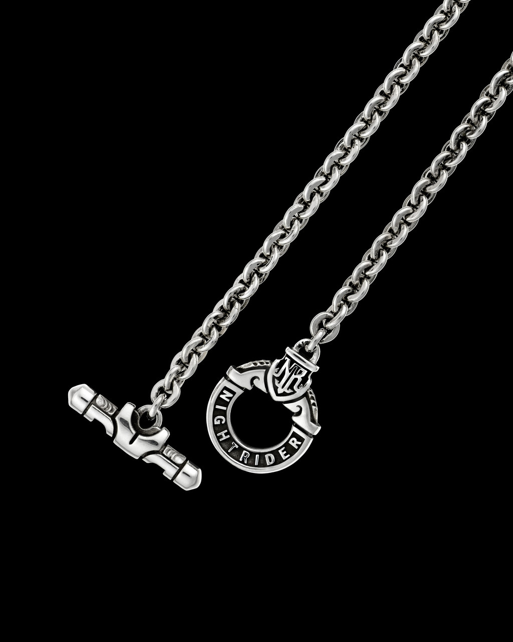 Eden Toggle Silver Chain  Necklace by NightRider Jewelry Eden Toggle Silver Chain  Necklace by NightRider Jewelry