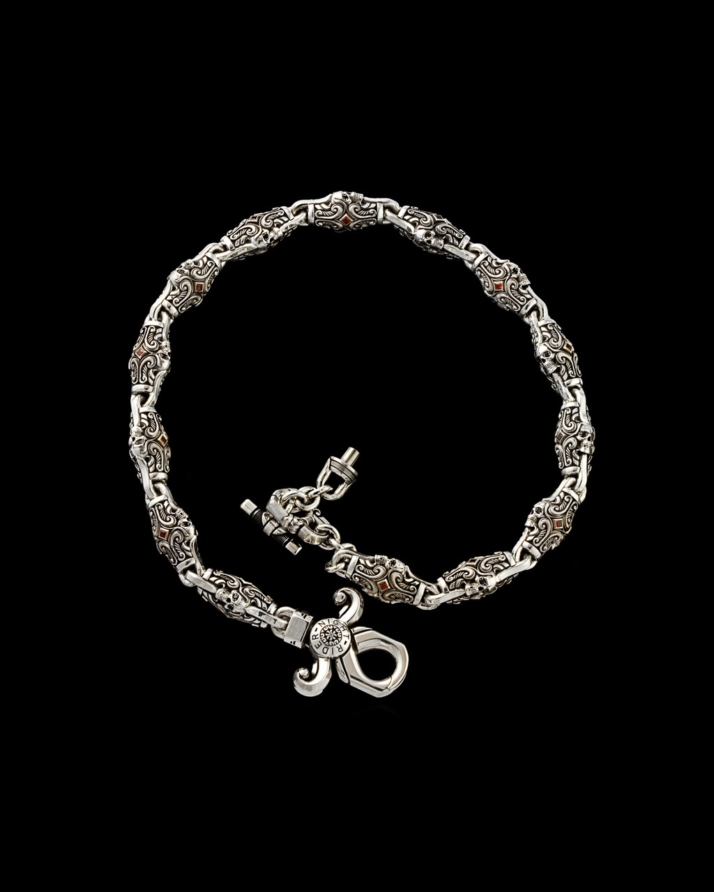 Rose From the Dead Silver Wallet Chain by NightRider Jewelry Rose From the Dead Silver Wallet Chain by NightRider Jewelry