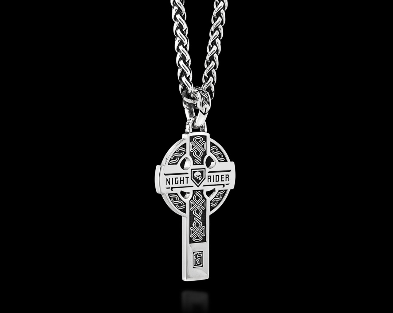 Dublin Pendant | Celtic Silver Cross Pendant | NightRider Jewelry