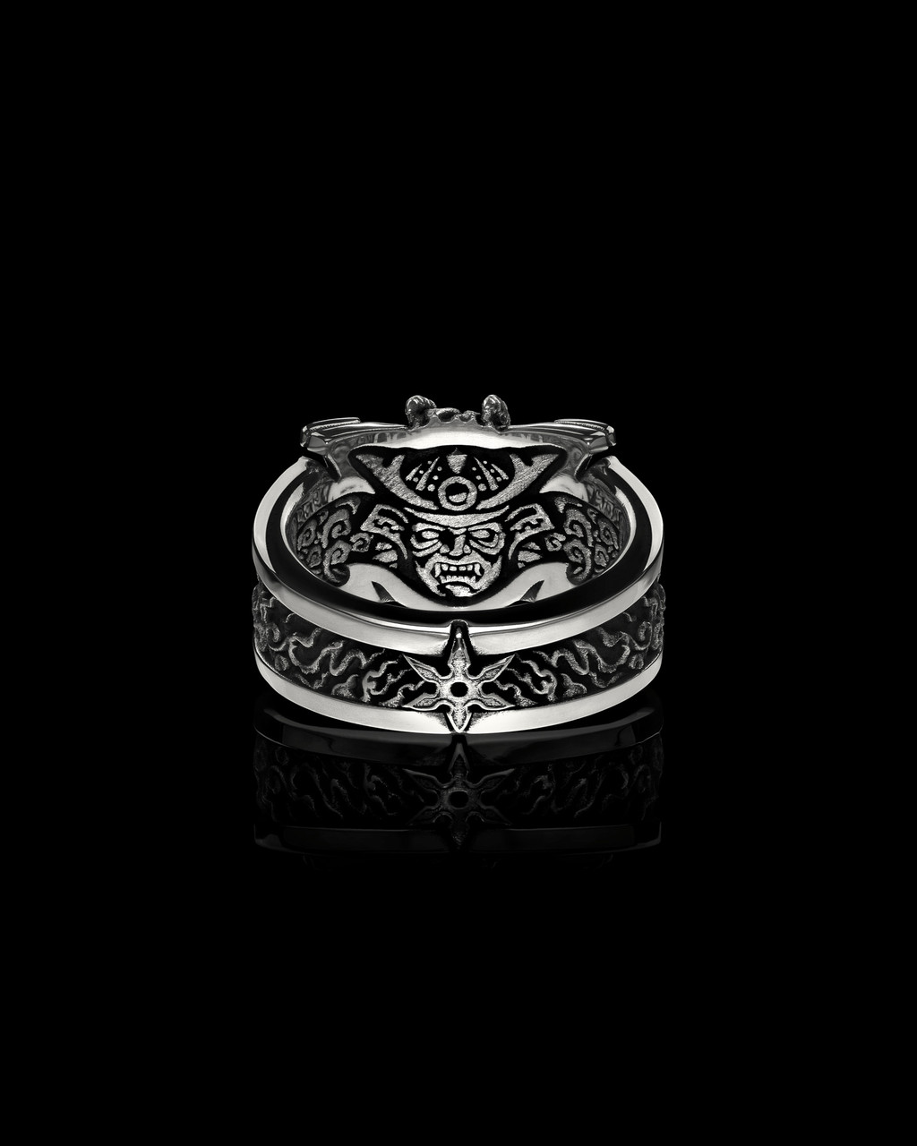 Bushido Band Japanese Silver Dragon Ring by NightRider Jewelry - Back Bushido Band Japanese Silver Dragon Ring by NightRider Jewelry - Back