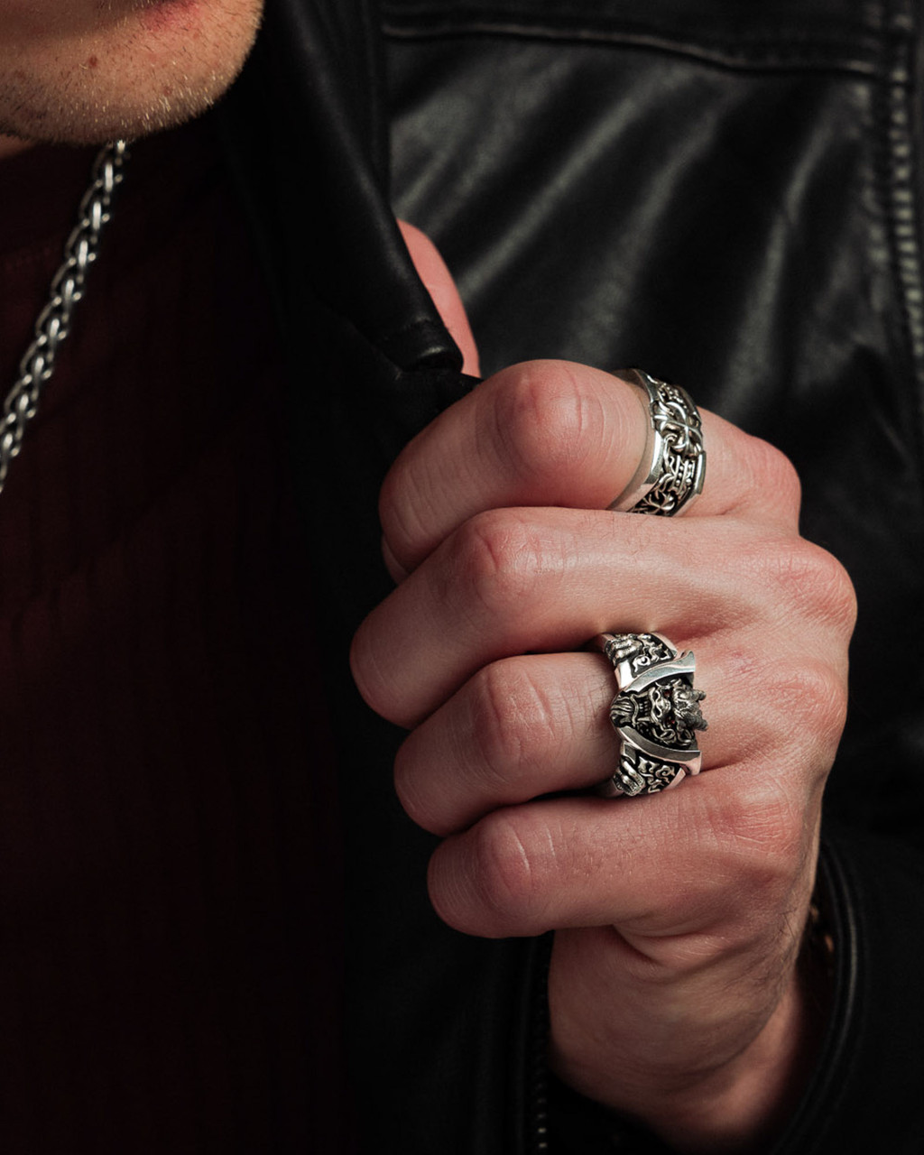 Bushido Band | Samurai Warrior Dragon Ring | NightRider Jewelry
