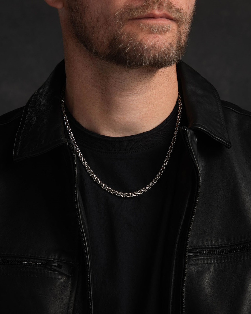 NightRider Toggle Sterling Silver Wheat Chain Necklace by NightRider Jewelry NightRider Toggle Sterling Silver Wheat Chain Necklace by NightRider Jewelry