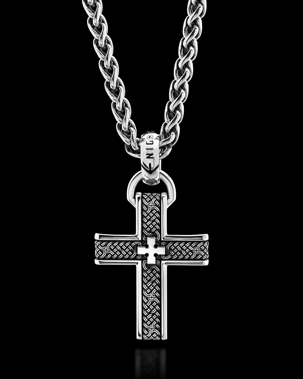 Joshua Cross Silver Pendant by Nightrider Jewelry - Front View Joshua Cross Silver Pendant by Nightrider Jewelry - Front View