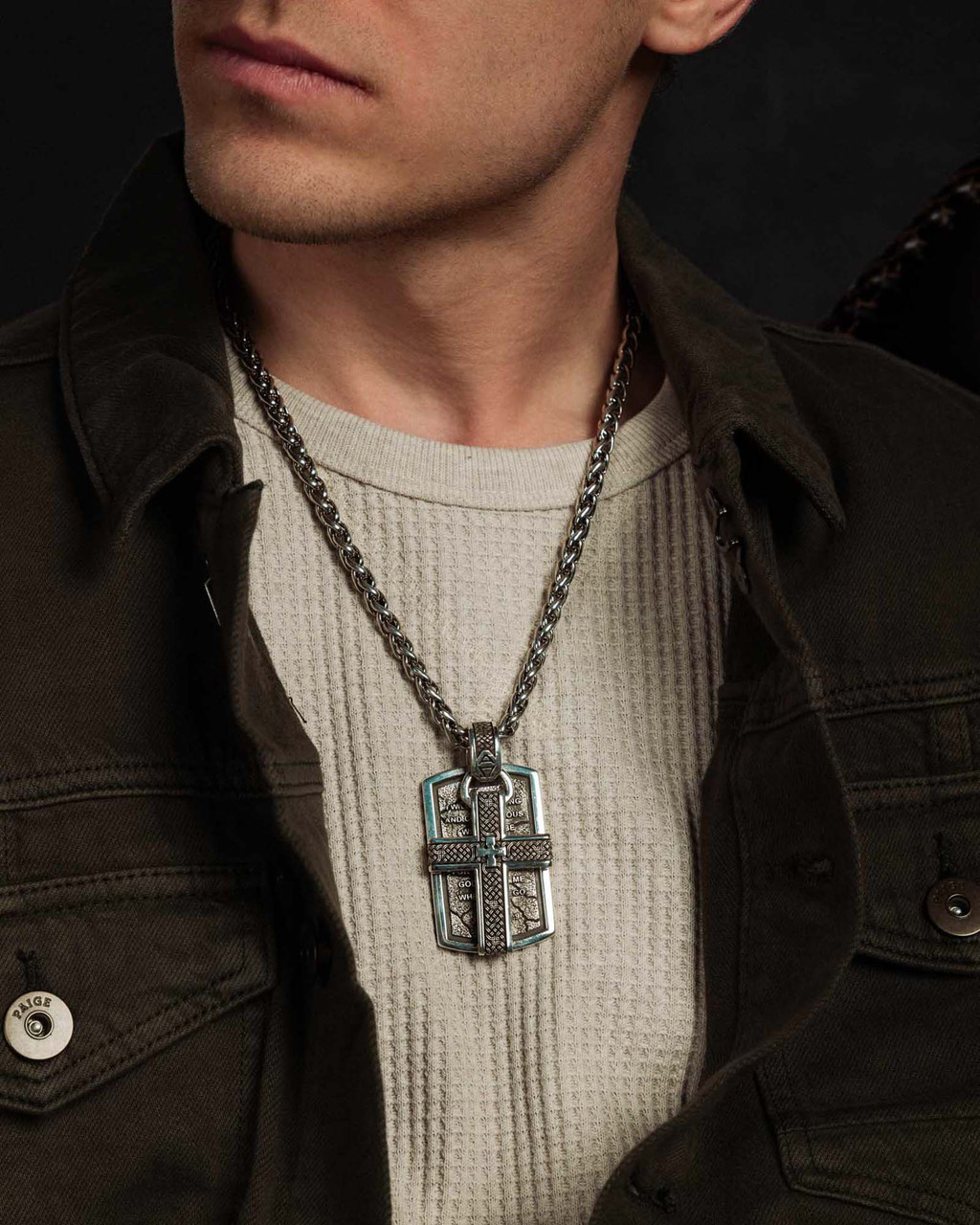 Joshua 1:9 Pendant | Bible Verse and Cross Silver Pendant