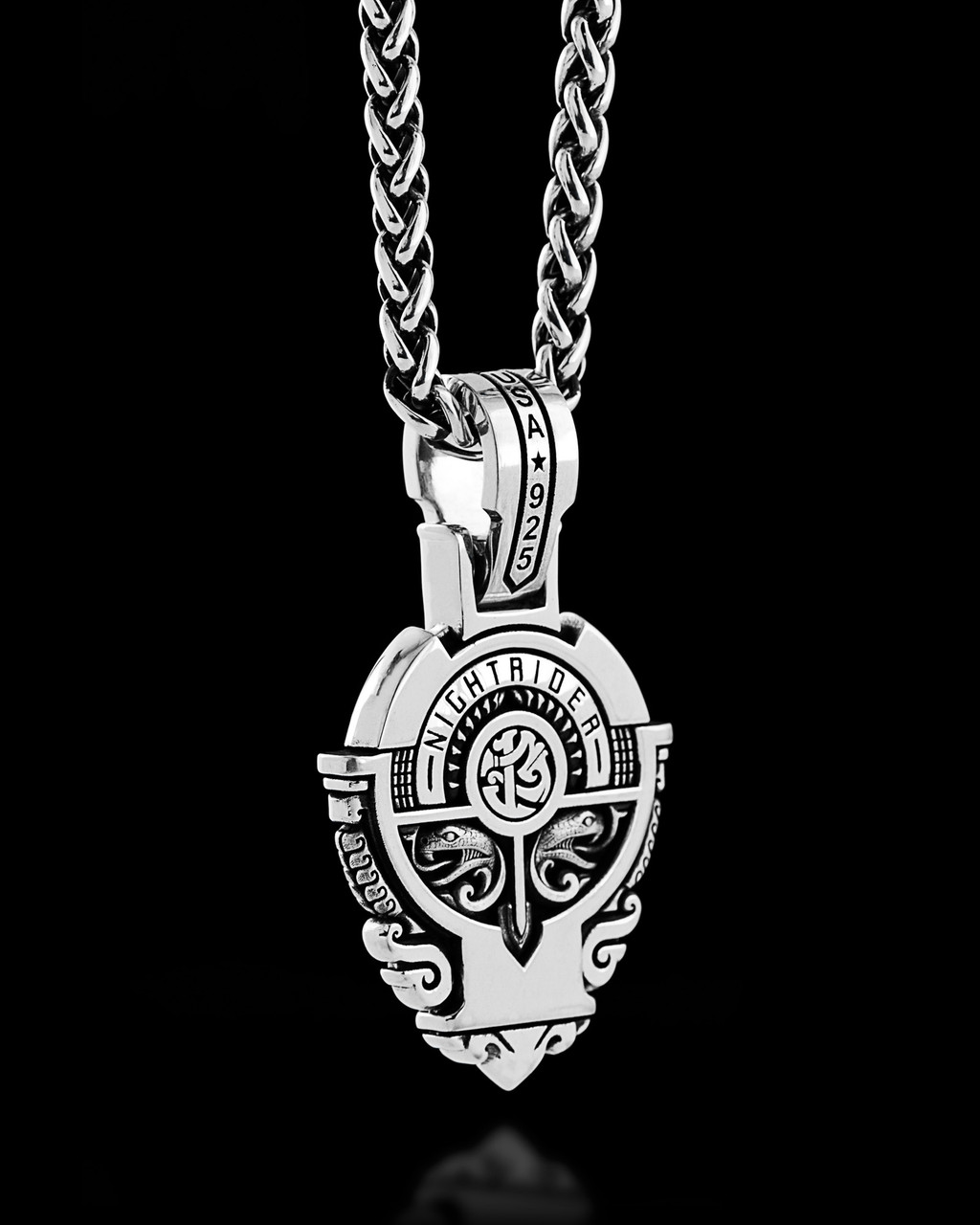 Guardian Pendant by NightRider Jewelry - Back View Guardian Pendant by NightRider Jewelry - Back View