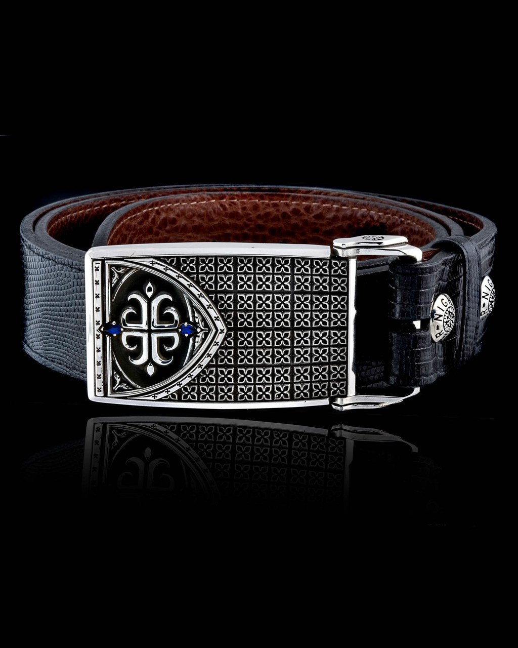 Hannibal Dress Style Belt Buckle by NightRider Jewelry - Front View Hannibal Dress Style Belt Buckle by NightRider Jewelry - Front View