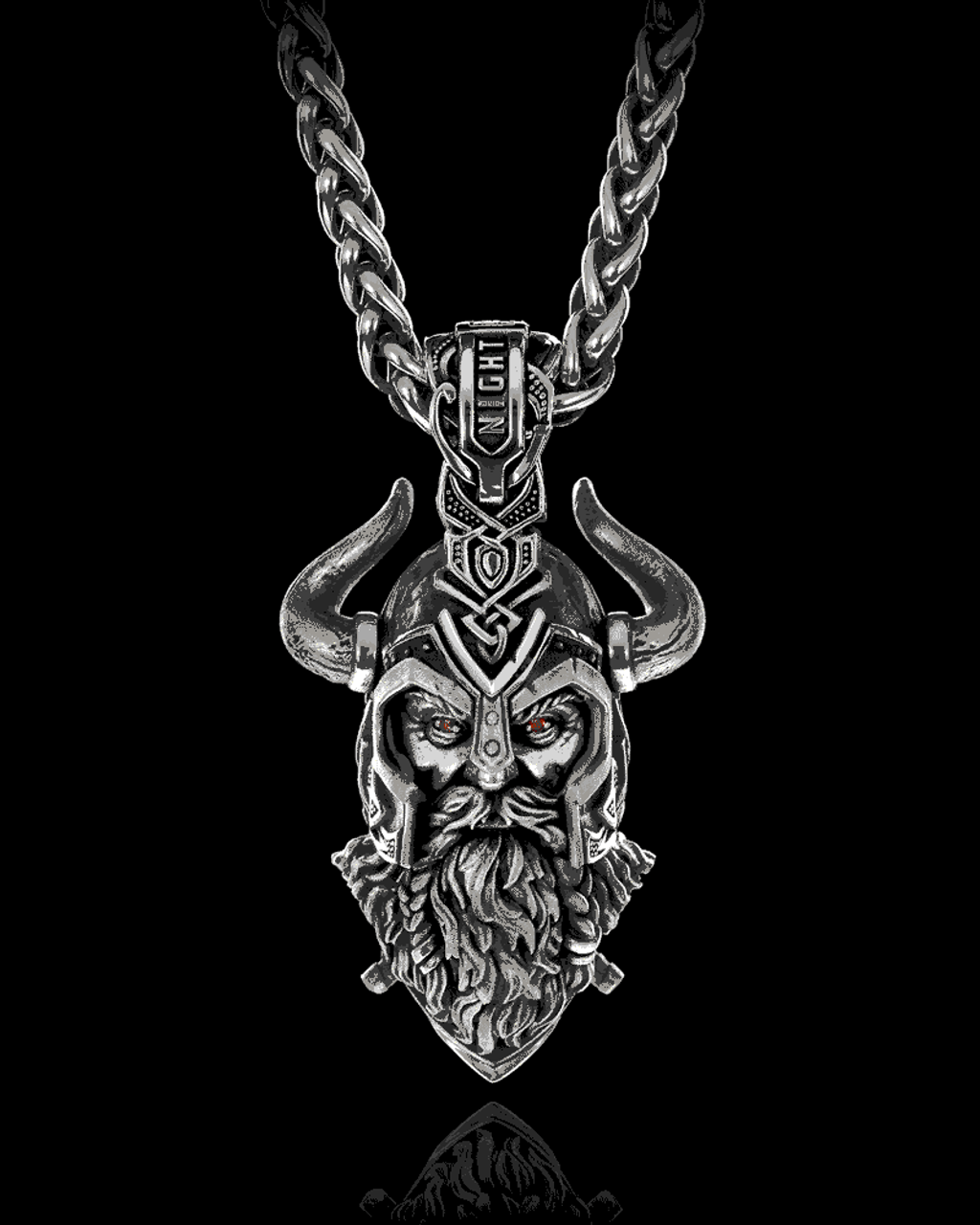 Einherjar Viking Warrior Necklace Pendant in Sterling Silver by NightRider Jewelry Einherjar Viking Warrior Necklace Pendant in Sterling Silver by NightRider Jewelry