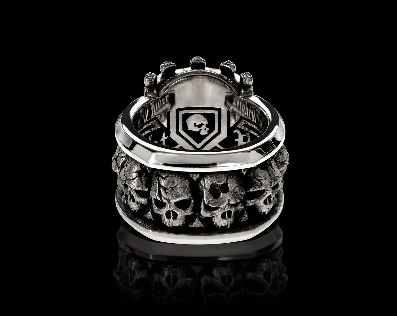 Guardian in the Family Ring | Silver Skull King Ring | NightRider