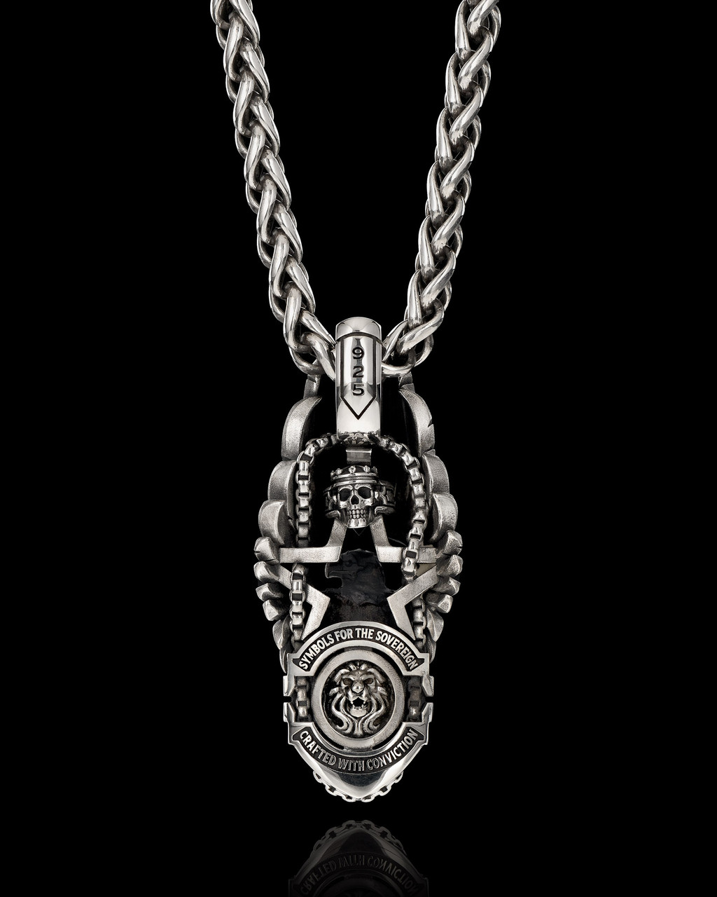 Legacy American Eagle Pendant in Solid Sterling Silver by NightRider Jewelry - Back Legacy American Eagle Pendant in Solid Sterling Silver by NightRider Jewelry - Back