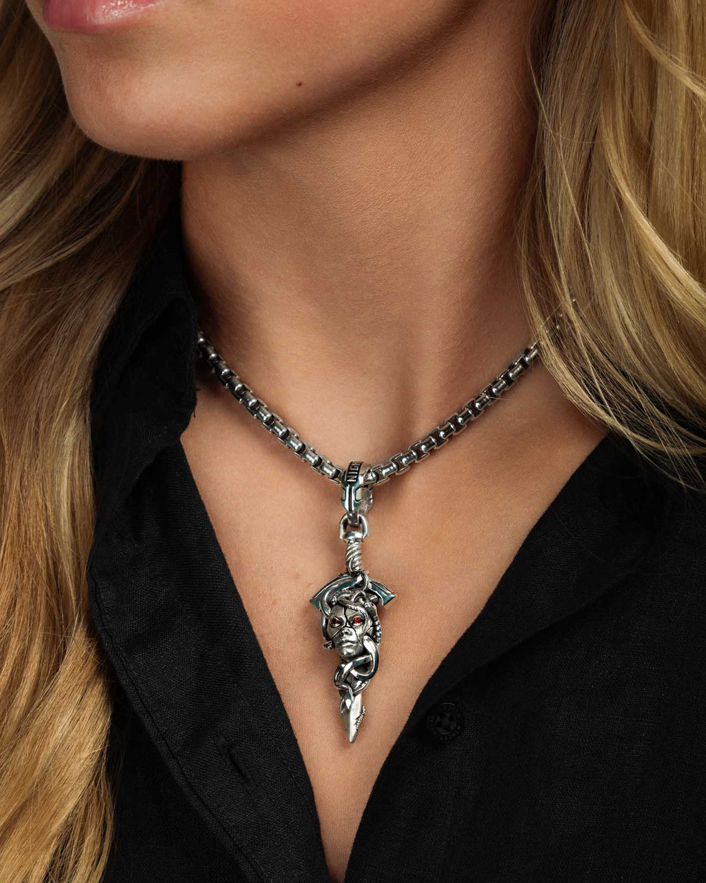 Patrona Medusa Pendant | Silver Medusa Pendant | NightRiderJewelry.com