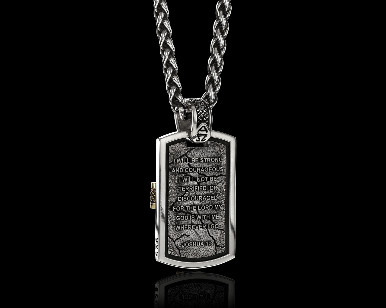 Joshua 1:9 Pendant Luxe Edition | Bible Verse Pendant