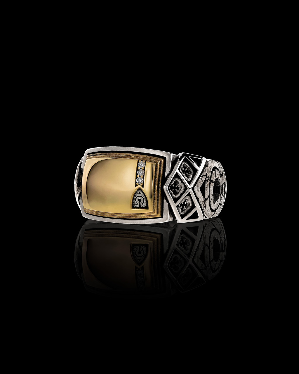 Conviction Band Luxe Edition | Two-Tone Signet Ring