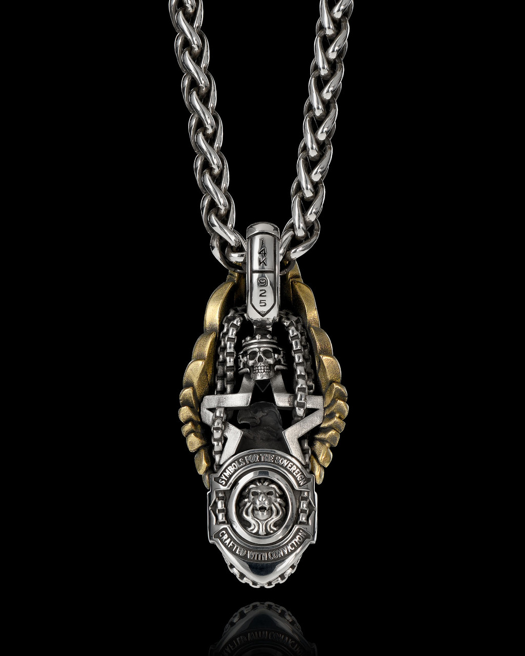 Legacy Pendant Luxe Edition American Eagle Pendant by NightRider Jewelry - Back