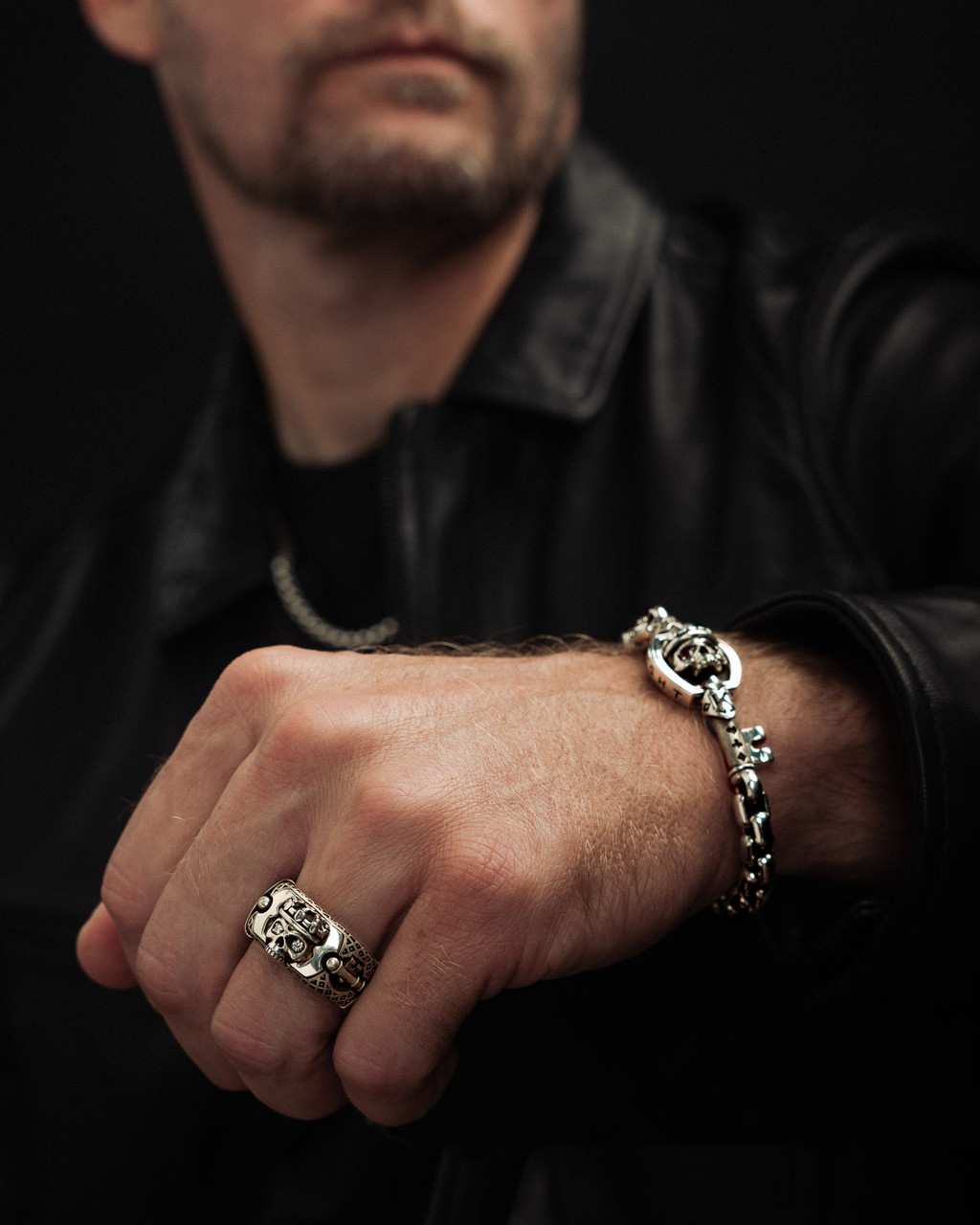 King's Skull Ring Sterling Silver | Skull King Ring