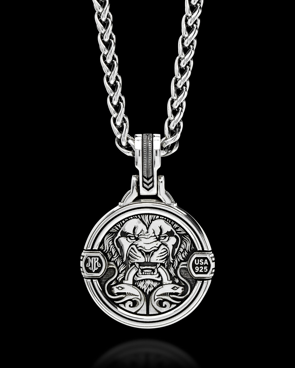 Guardian Lion Timeless Medallion by NightRider Jewelry - Front View Guardian Lion Timeless Medallion by NightRider Jewelry - Front View