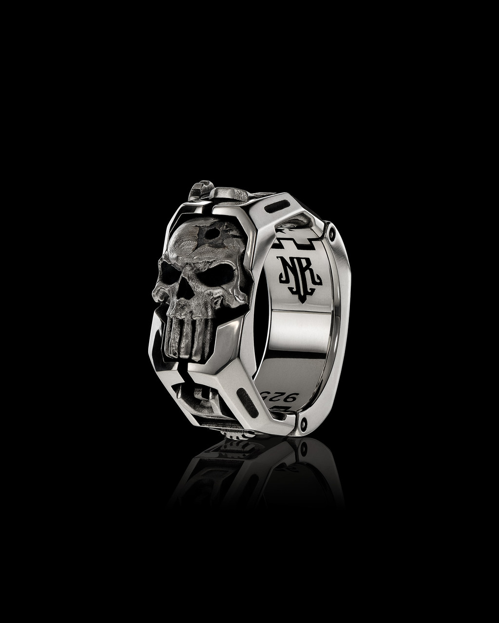 Sheepdog Stealth Biker Skull Ring by NightRider Jewelry Sheepdog Stealth Biker Skull Ring by NightRider Jewelry