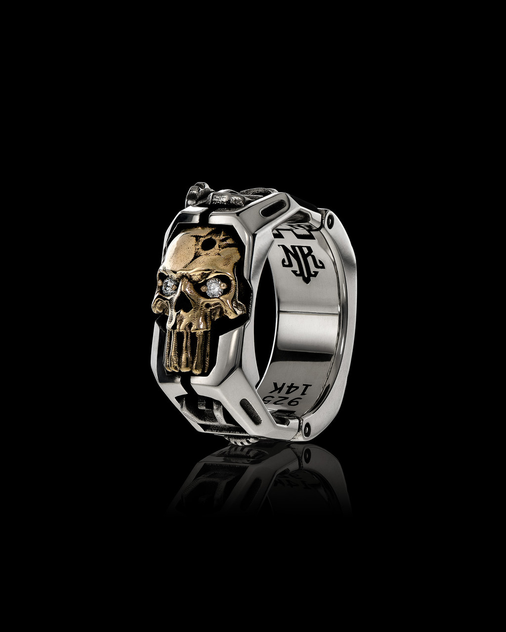 Sheepdog Stealth Ring Luxe Edition | Sterling Silver & 14K Gold