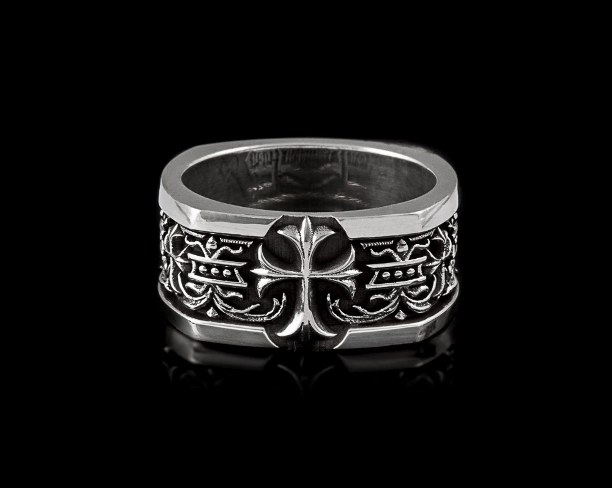 Renaissance Cross Band | Silver Cross Ring | NightRider Jewelry