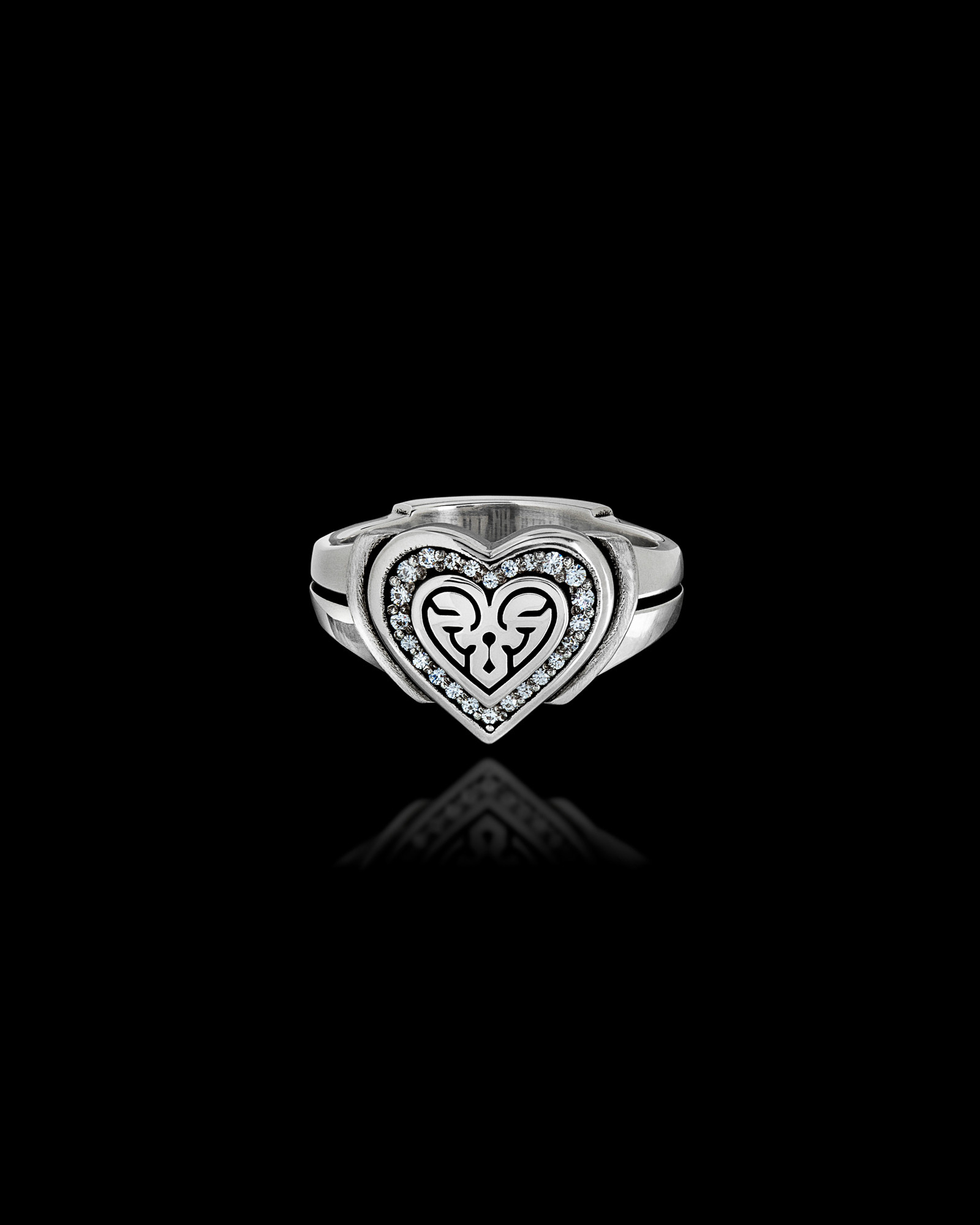 【BLACKPURPLE】23FW★ silver925 heart rail ring JRADOR_STD1_4x5__27467.