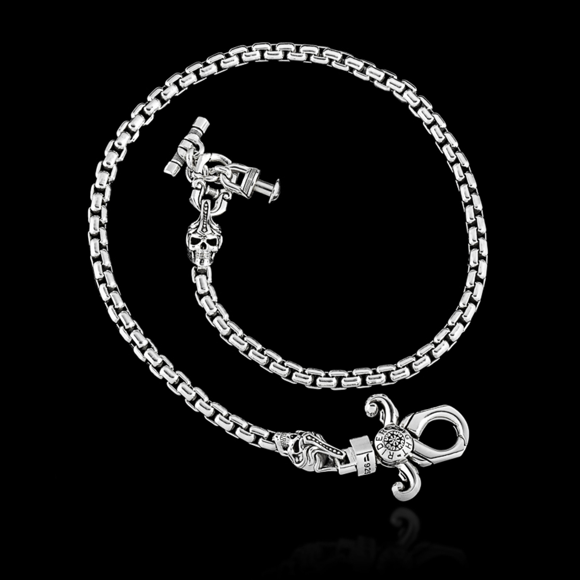 925 silver sales wallet chain