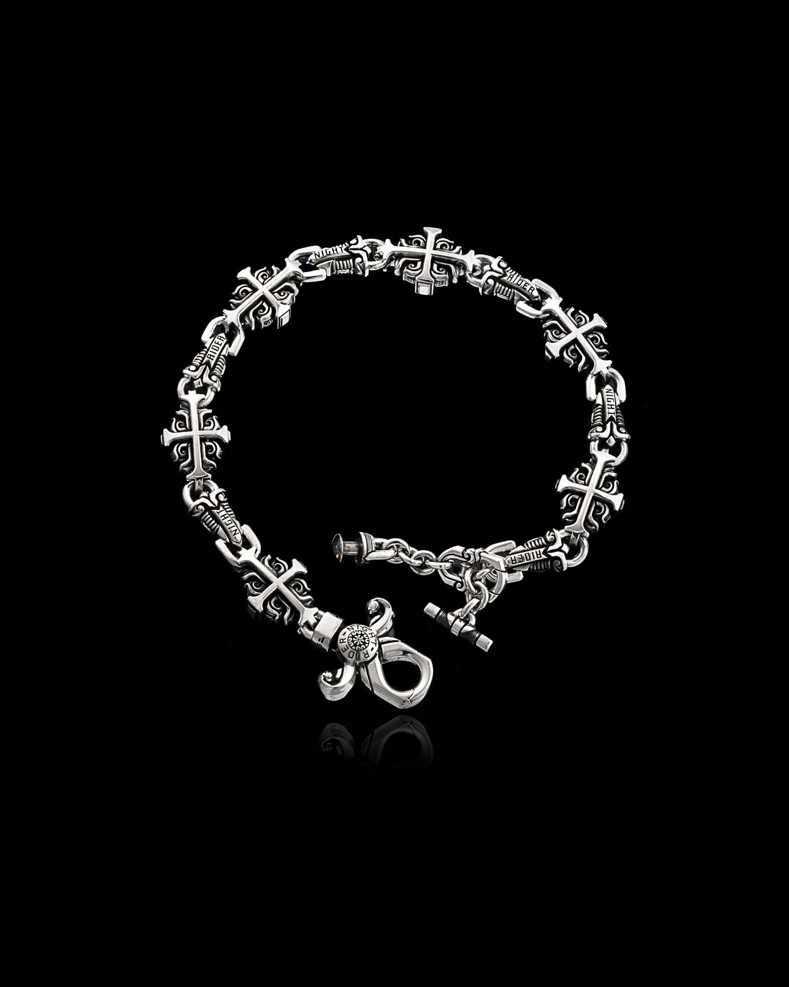 LF silver cross pocket  wallet chain Chrome hearts cross pocket chain available at mk25,000  main image 3