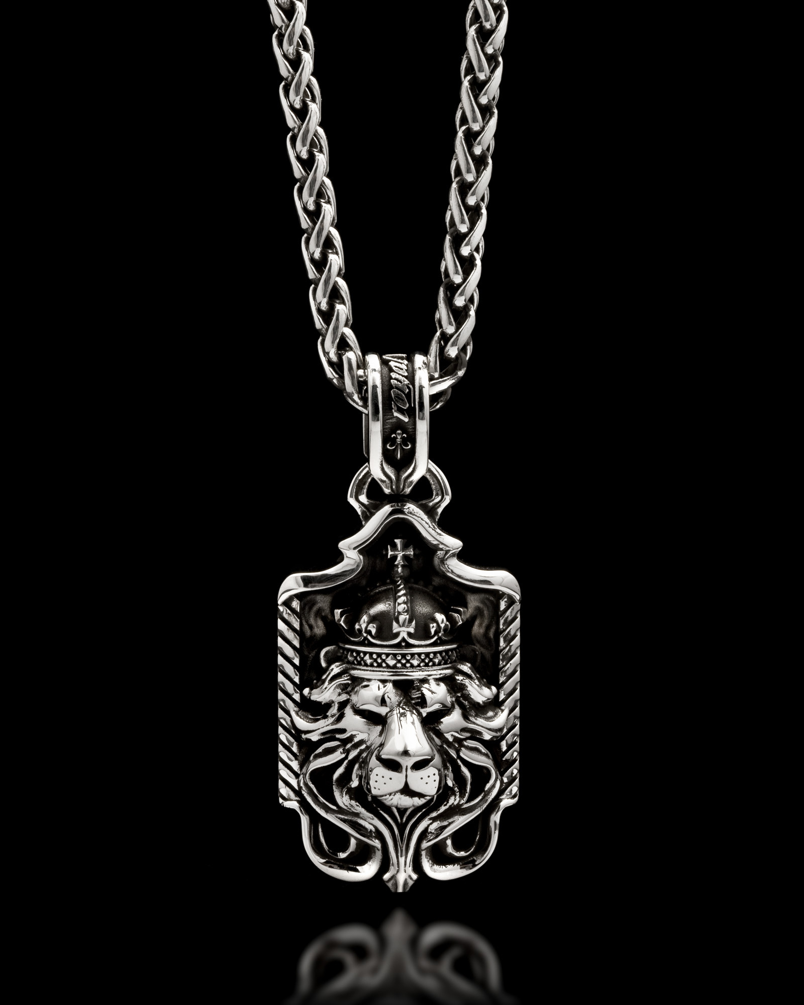 Royal Blood Lion Pendant Silver Lions Head Pendant NightRider