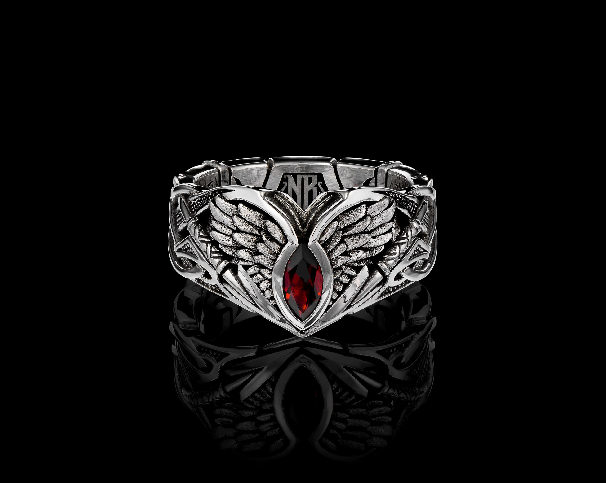 Valkyria Ring | Silver Valkyrie Warrior Ring | NightRider Jewelry