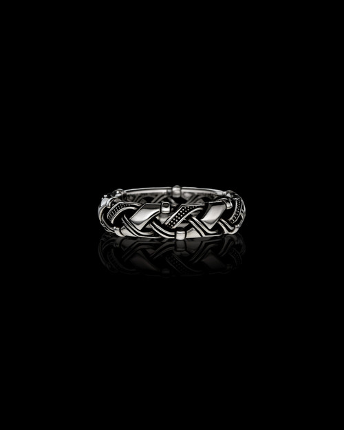 The Valhalla Viking Band, Sterling Silver, 6.5mm by NightRider Jewelry