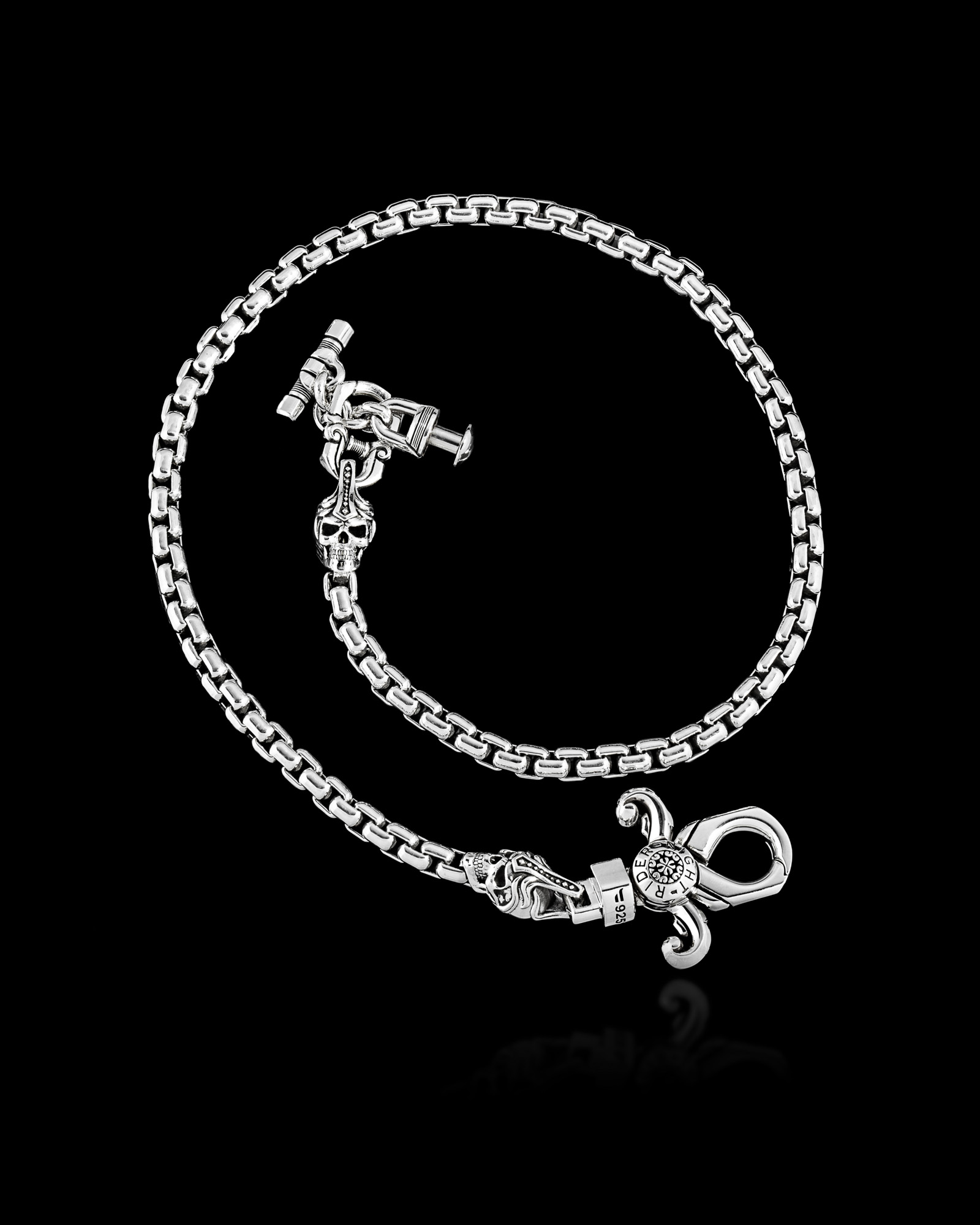 Royal Mortem Wallet Chain | Sterling Silver Wallet Chain 