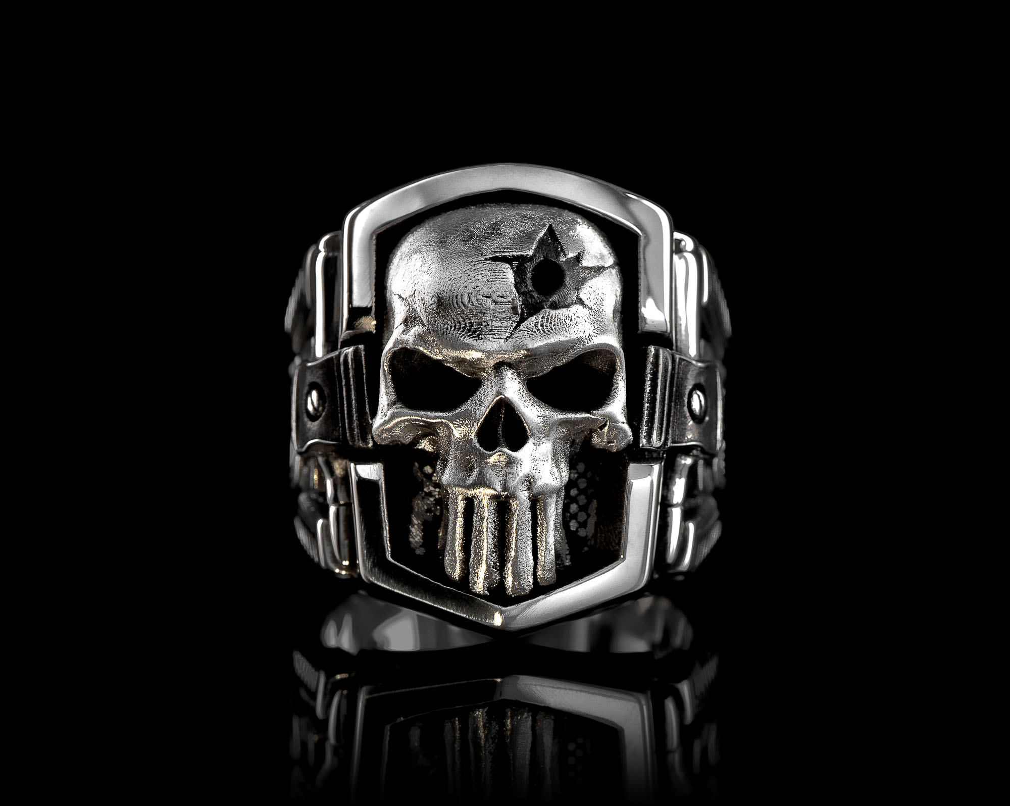 Thermopylae Ring Luxe Edition | Two-Tone Spartan Ring |  NightRiderJewelry.com