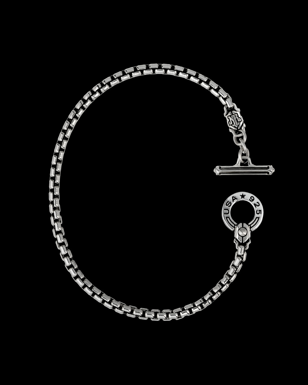 Avery Box Toggle Bracelet | Silver Bracelet | NightRider Jewelry