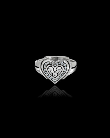 【HEYHORANG】★[925 Silver] Kitsch Blackheart Ring Black Heart Ring - Silver (925) – VIVID GLAM CO.