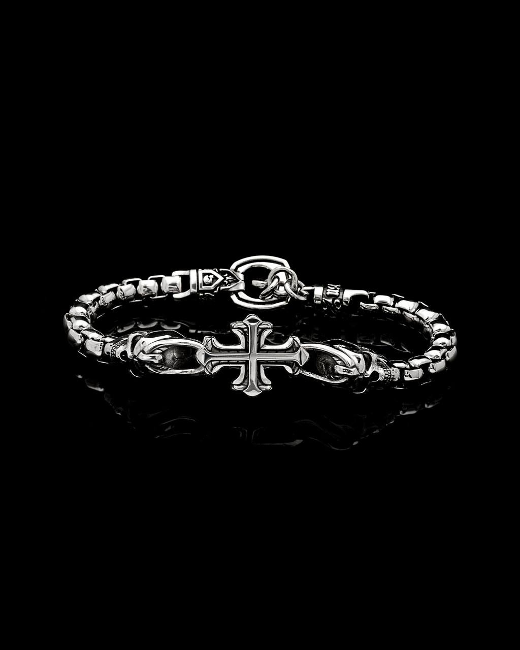 Sentry Cross Bracelet | Silver Cross Bracelet | NightRider Jewelry