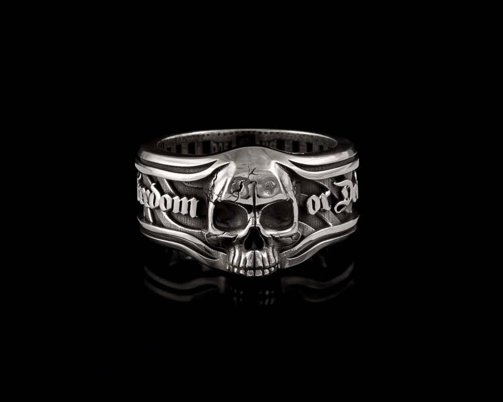 END CUSTOM JEWELLERS/EDWARD SKULL RING/SV925/17号/シルバー www