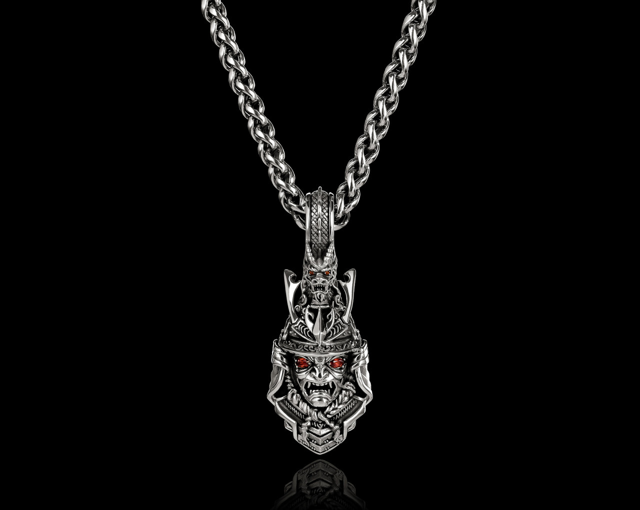 Mens Japanese Dragon Viking Warrior Norse Fashion Pendant Necklace | eBay