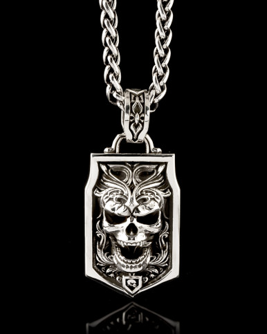 The Order Dog Tag Pendant | Silver Skull Necklace Pendant