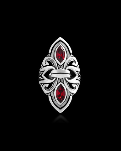 LITICIA レチシア　Ring-VELVET （BLK） Alexandria Ring | Women's Silver Ring | NightRider Jewelry