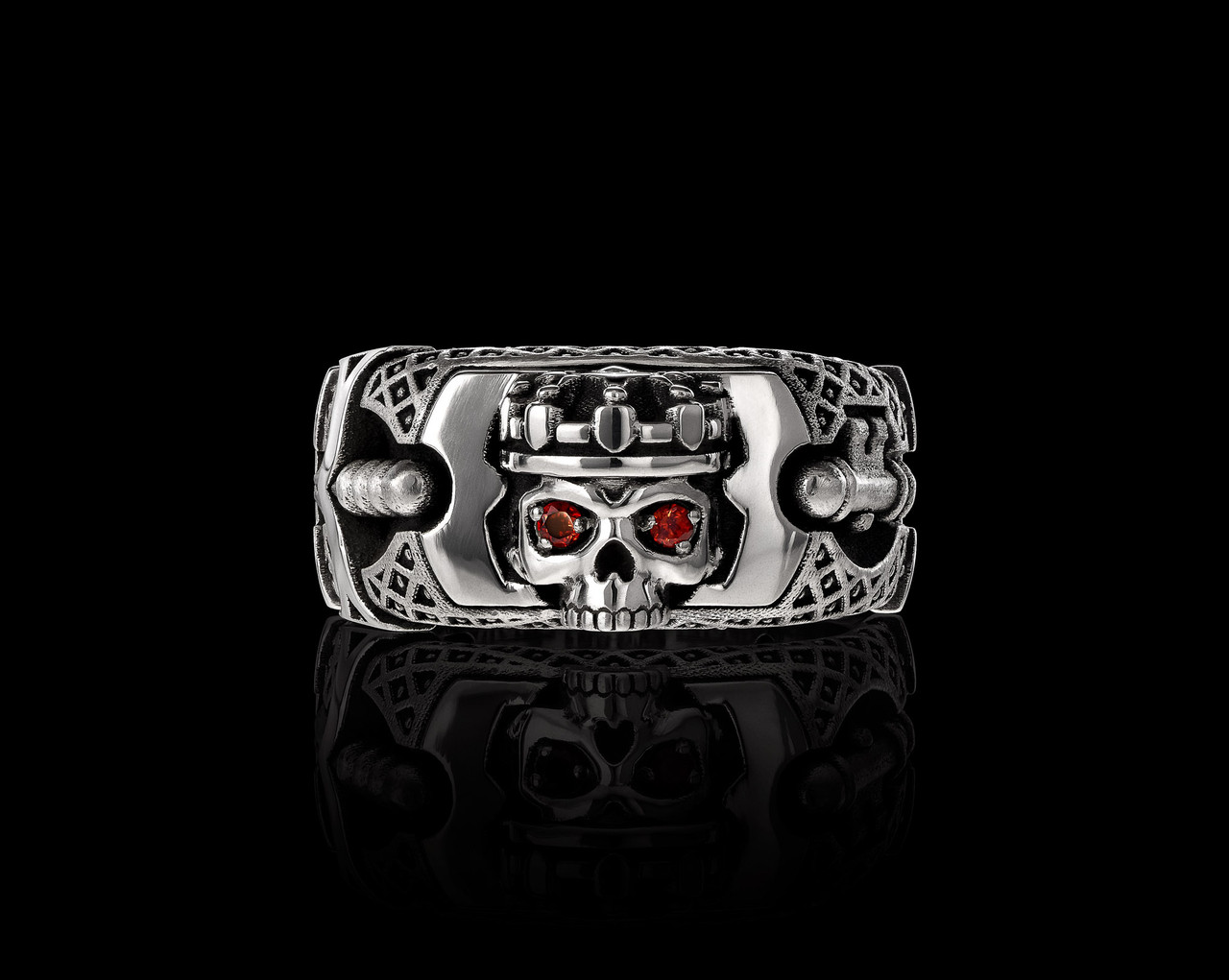King's Skull Ring Sterling Silver | Skull King Ring ...
