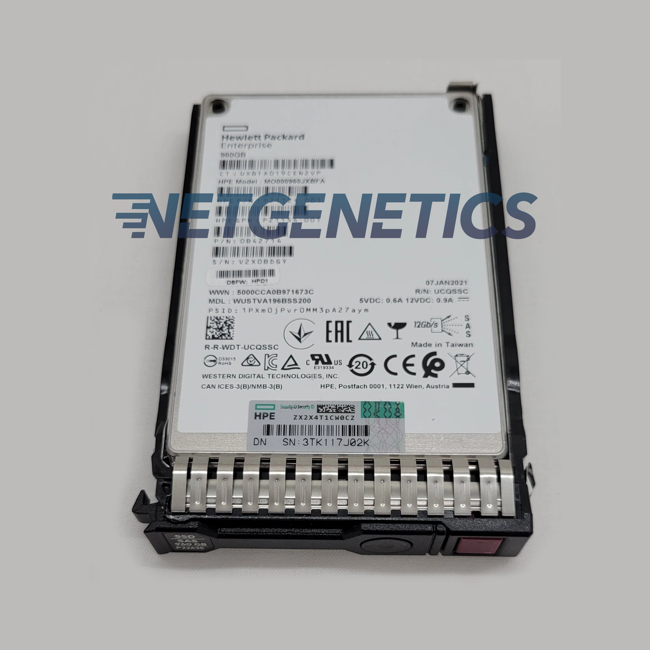 HPE SSD 960Gb 12Gb/s SAS 2.5（P21124-001） HPE P21124-001 960Gb SSD | NETGENETICS