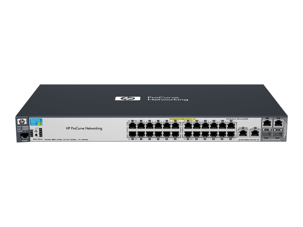 HP J9138A Procurve 2520-24 Poe Switch w/Mounts - J9138-6900?C〓1 HPE HP 2520-24-PoE Switch PN : J9138A#ABA