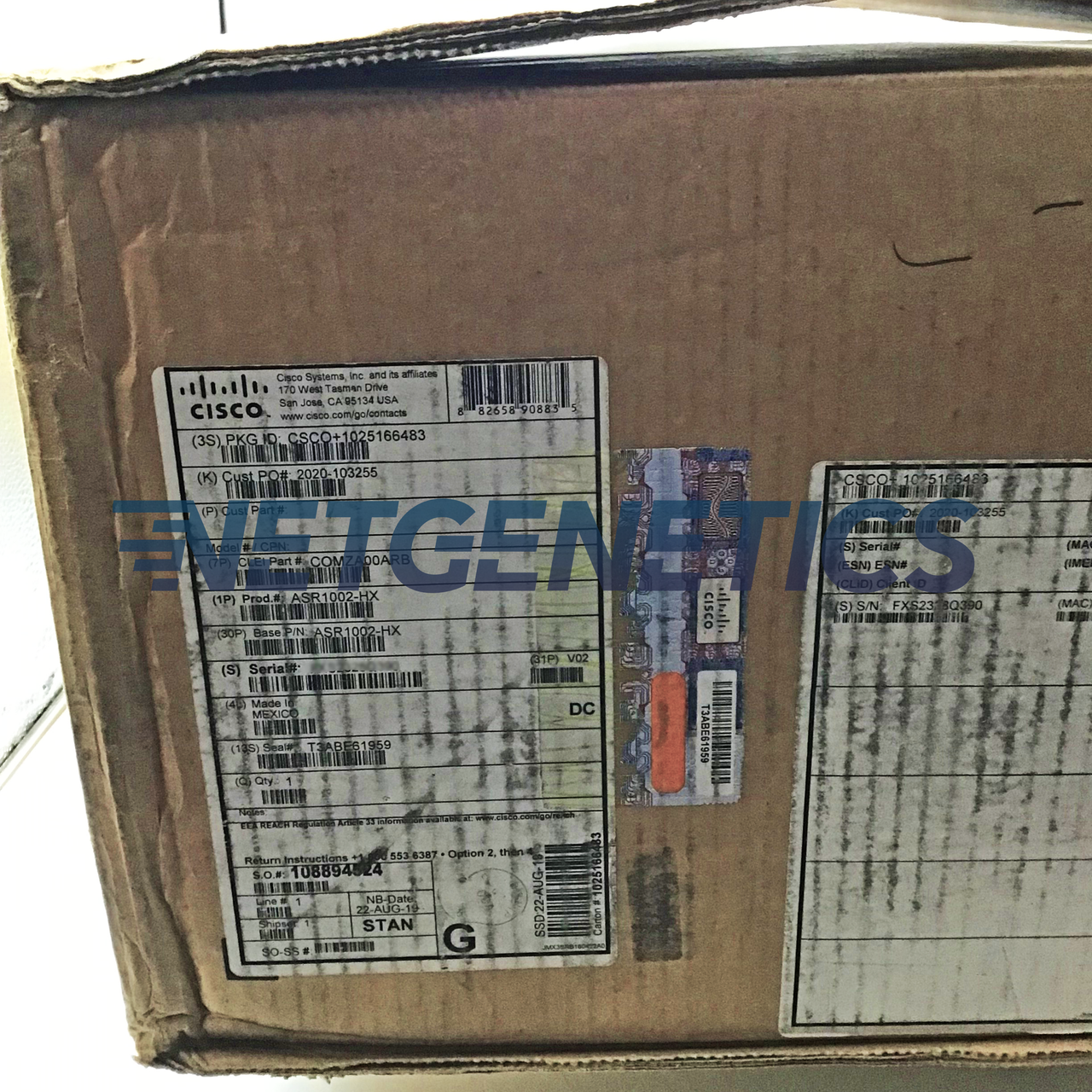 New Cisco ASR1000 ASR1002-HX Router 4x10GE+4x1GE, 2AC Power Supplies