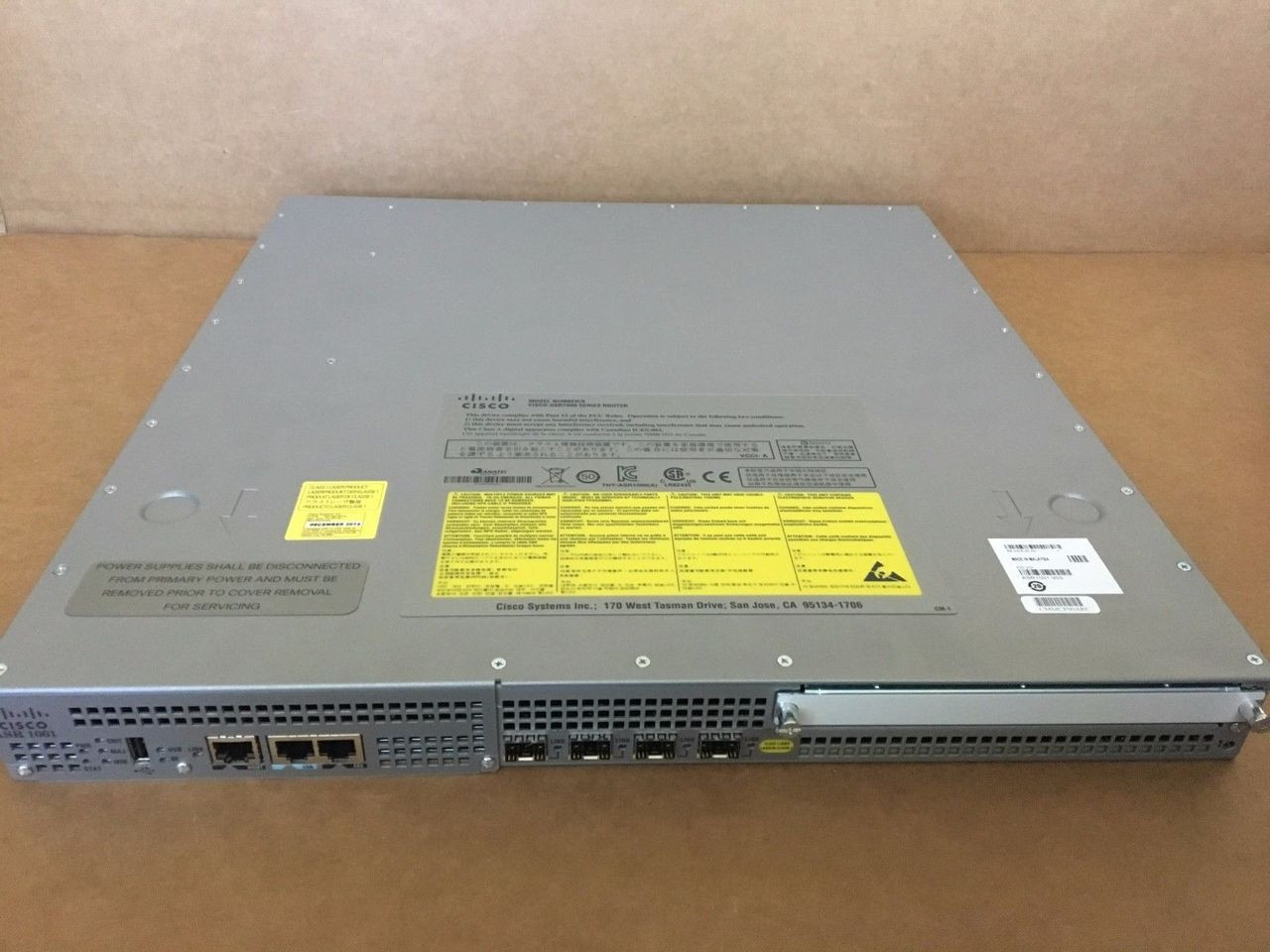 Cisco ASR1001 Aggregation Services Router 4 Port GigE Dual ASR1001-PWR-AC