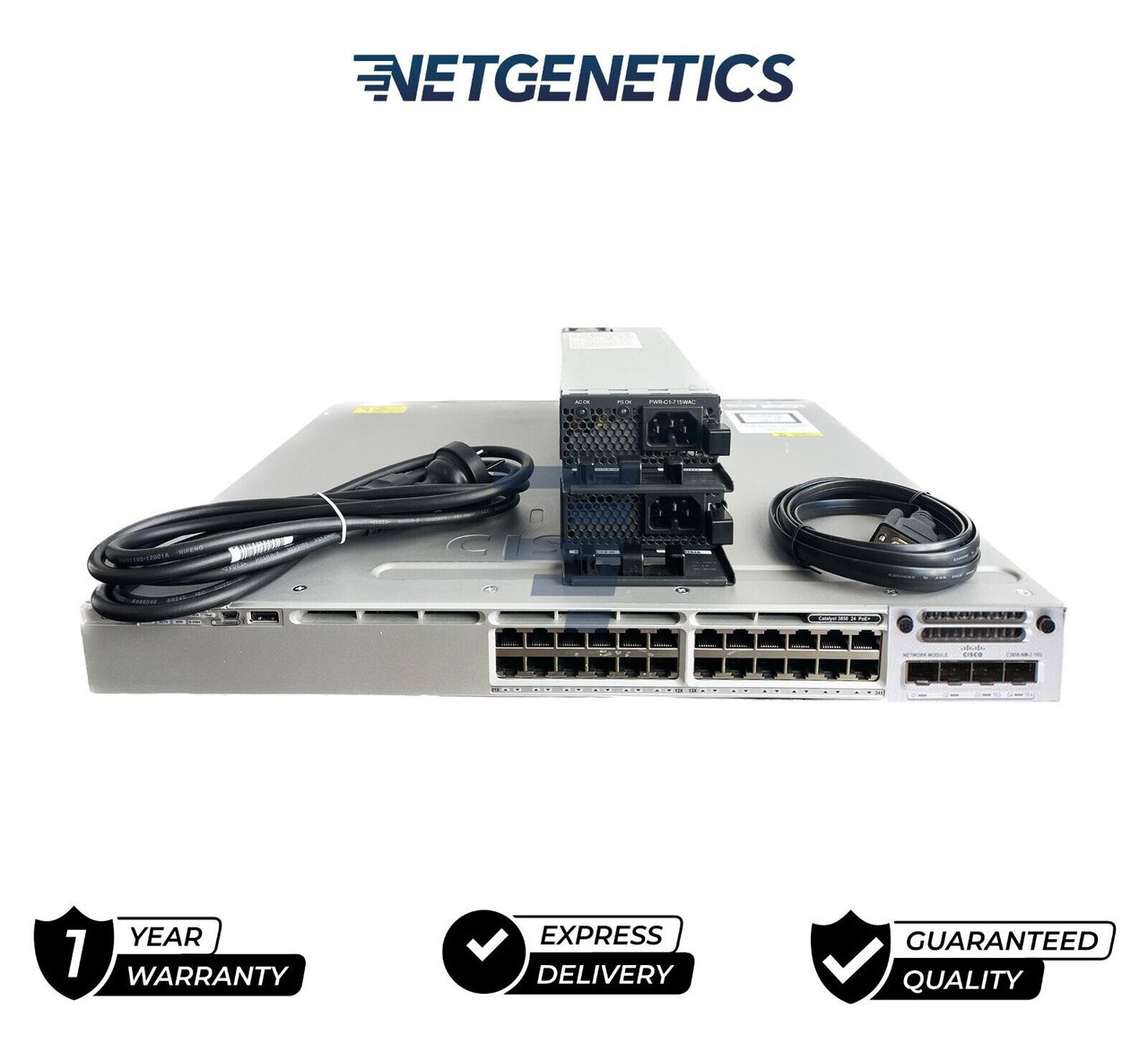 Cisco WS-C3850-24P-L Catalyst 24 Port Gigabit Ethernet PoE+ Switch