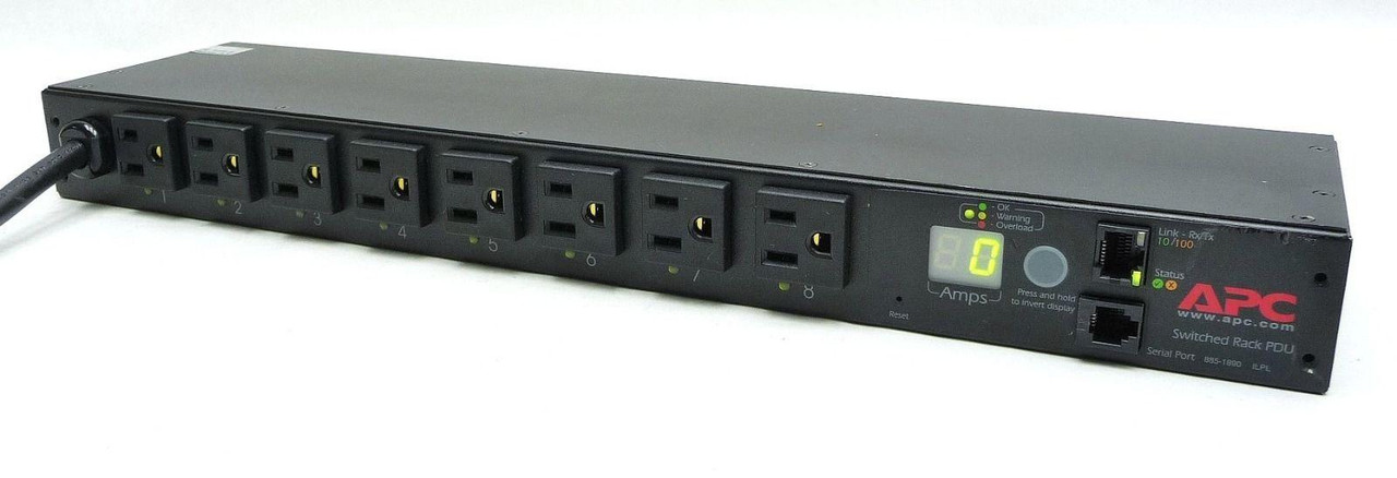 APC AP7900 Switched Rack 120V 15A 8x NEMA 5-15R 1U PDU