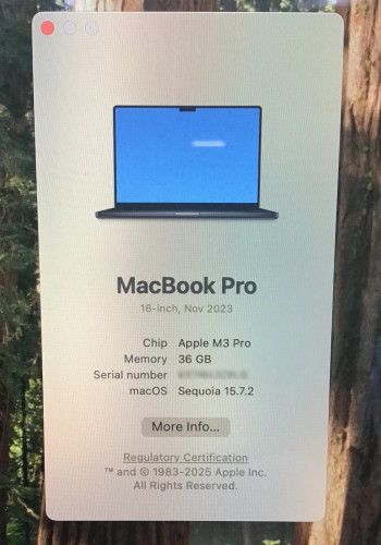 2023 Macbook M3 Pro A2991 16 inch 36GB Ram 2TB SSD 18 Core GPU XDR display