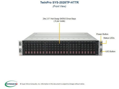 Supermicro 2028TP-HTTR SuperServer 2U 4-Node Custom Build
