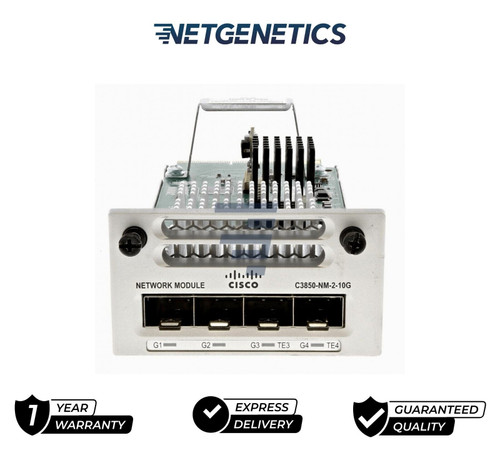C3850-NM-2-10G The Cisco Catalyst 3850 Series Switches are the next generation of enterprise-class, stackable, access layer switches. They provide full convergence between wired and wireless networks on a single platform. This convergence is built on the resilience of the new, 480 Gbps Cisco StackWise and Cisco StackPower technologies.