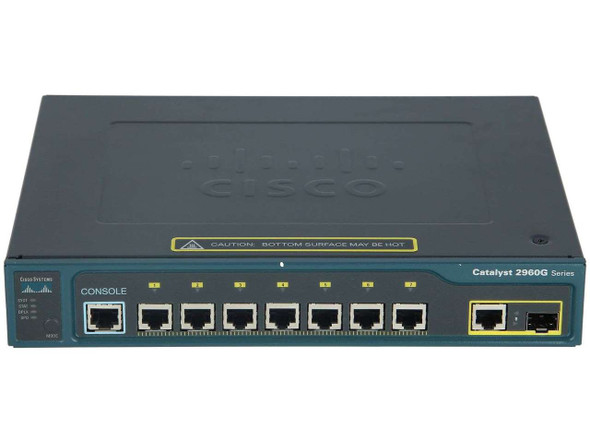 Cisco WS-C2960G-8TC-L 2960 Series 7-Port Gigabit 1-Port SFP Catalyst Switch