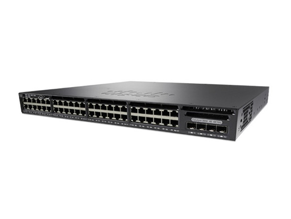 NEW Cisco WS-C3650-48TS-E 48-Port Gigabit 4-Port SFP Stack IP Services Switch