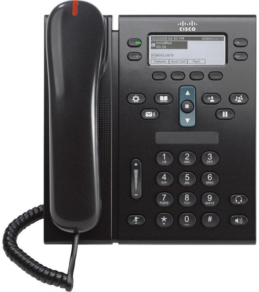 Cisco CP-6945-C-K9 4 Lines Charcoal Gigabit IP VOIP Phone w/Standard Handset